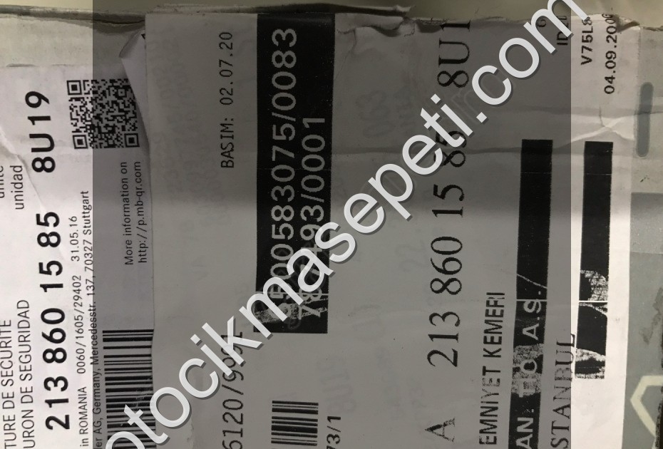 MERCEDES W213 KASA ARKA ORTA MENİYET KEMERİ SIFIR