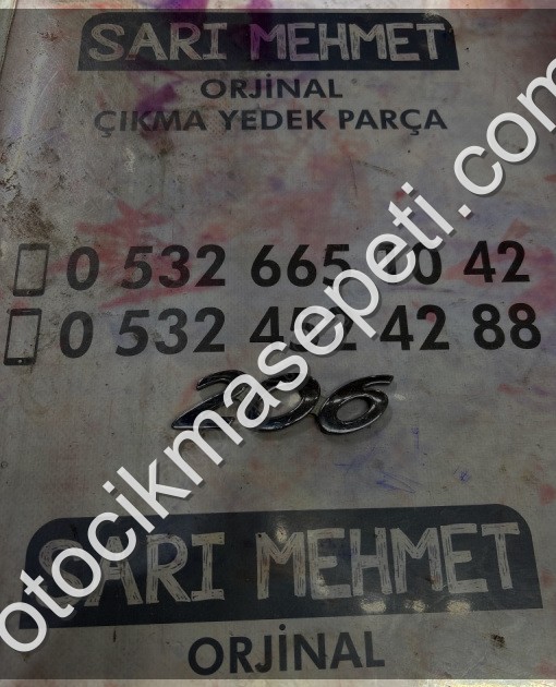 ÇIKMA PEUGEOT 206 BAGAJ YAZISI