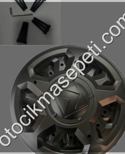 KARSAN J10 4 ADET GRİ JANT KAPAĞI 12 ADET VİDA  ALYAN ANAHTAR