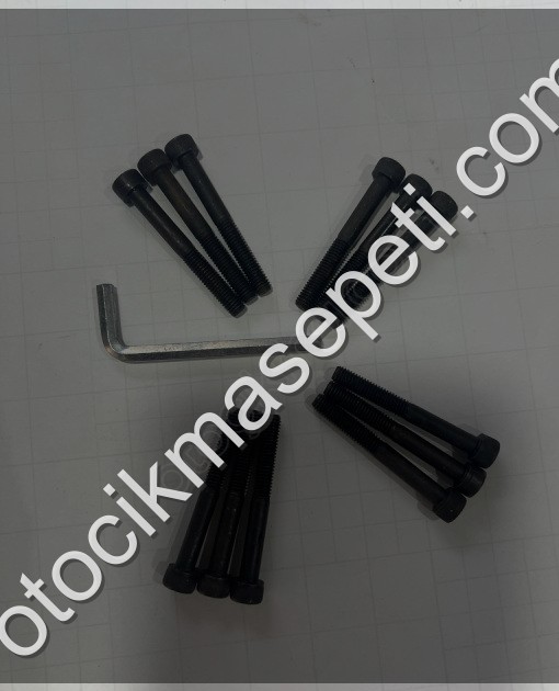 KARSAN J10 4 ADET GRİ JANT KAPAĞI 12 ADET VİDA  ALYAN ANAHTAR