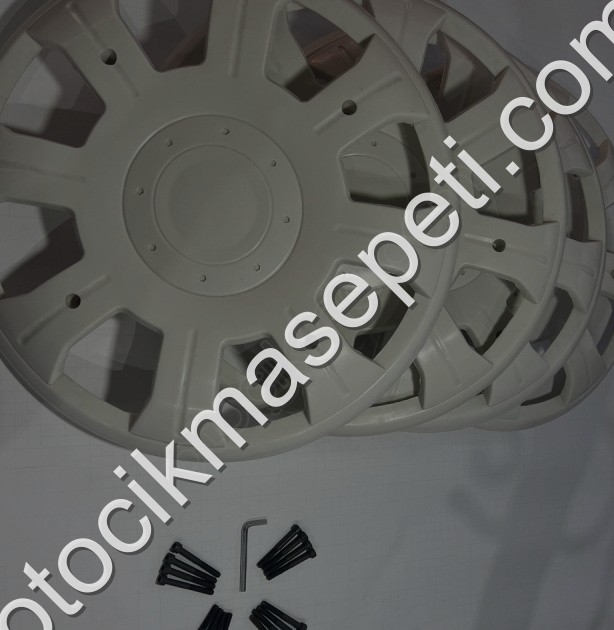 KARSAN J9 PREMİER 4 ADET BEYAZ JANT KAPAĞI 16 VİDAALYAN ANAHTAR