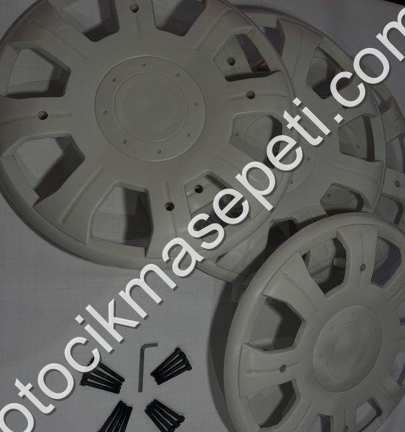 KARSAN J9 PREMİER 4 ADET BEYAZ JANT KAPAĞI 16 VİDAALYAN ANAHTAR