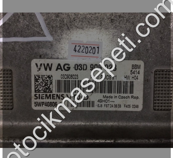 Volkswagen Polo 1.2 Motor Beyni SIMOS9.1 5WP4080604 03D906023