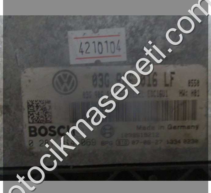 Volkswagen Caddy 2.0 Motor Beyni EDC16U1 03G906016LF 0281014069