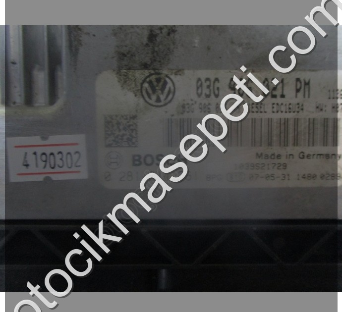 Volkswagen Golf 1.9 Motor Beyni EDC16U34 0281014061 03G906021PM