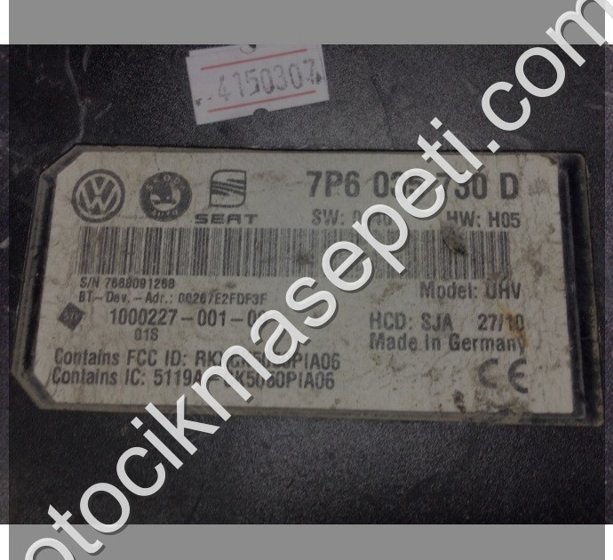 Volkswagen Seat Skoda Bluetooth Modülü 7P6035730D