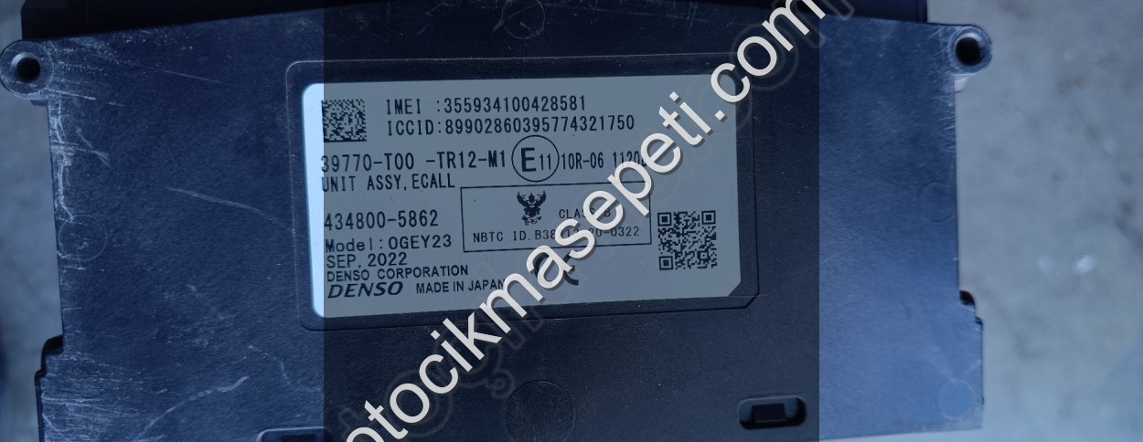 HONDA CİTY SÖKME BLUETOOTH BEYNİ 39770-T00-TR12 2021 - 2025