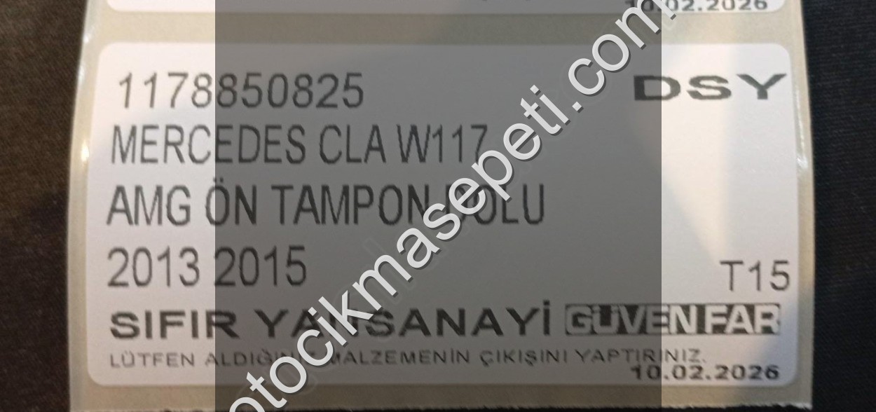 MERCEDES CLA W117 AMG ÖN TAMPON DOLU 13-15 1178850825 DSY