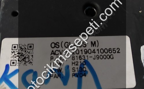 HYUNDAİ KONA SANRUF (SUNROOF) MOTORU 81631-J9000G 81600 J9000TRY