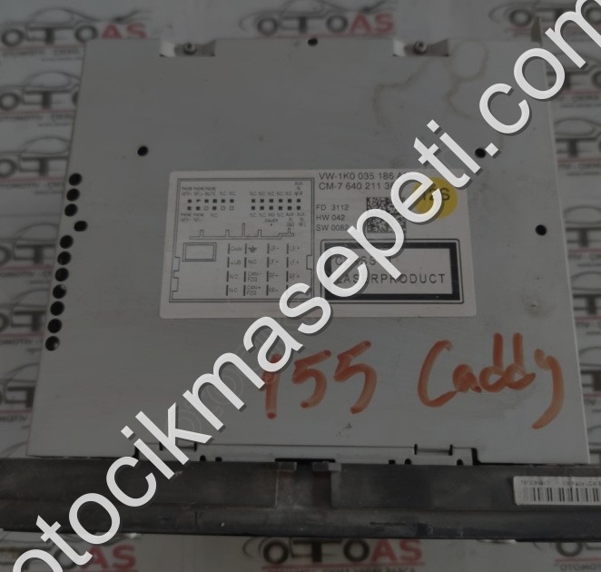 2012 VOLKSWAGEN CADDY RADYO TEYP MÜZİK ÇALAR 1K0035186AN