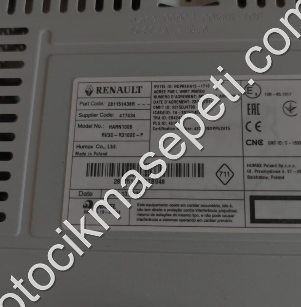 2020 DACİA DUSTER RADYO TEYP 281151438R